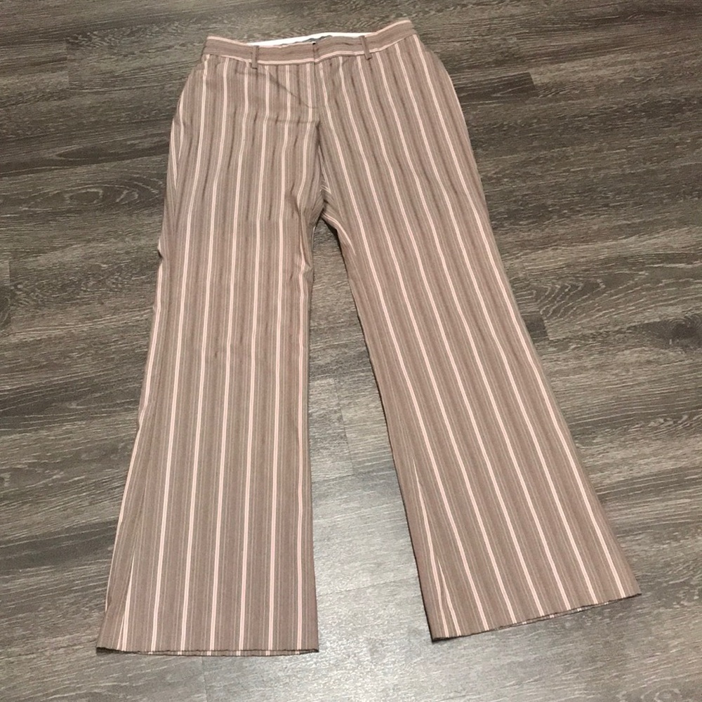 Express Editor Pink Striped Work Pants 8